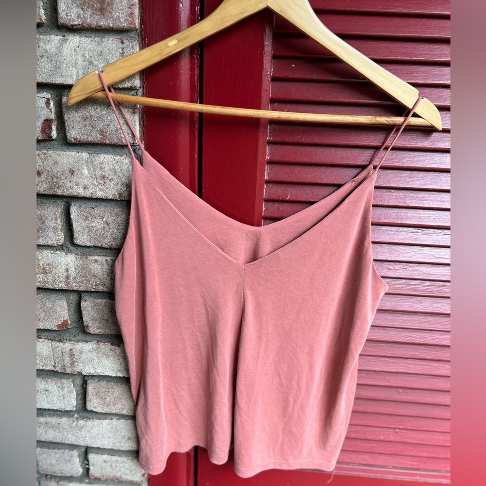 Maurices medium skinny strap pink tank top